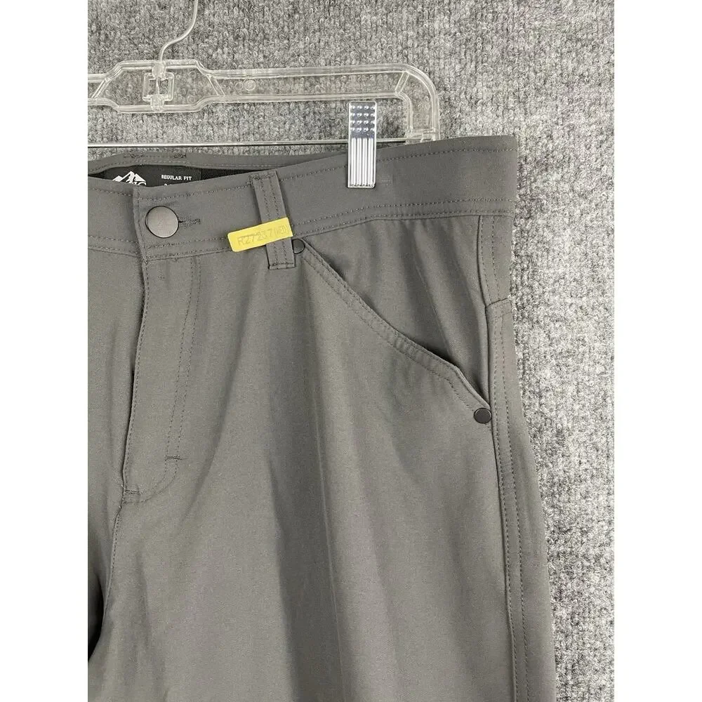 Pacific Outfitters Men's Regular Fit Gray Nylon Blend Pants 36x32‎